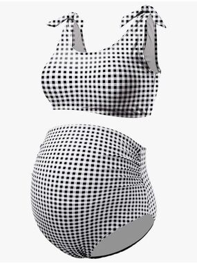 Maternity Bikini Two Piece Pregnancy Swimsuit High Waist Swimwear Size 2XL